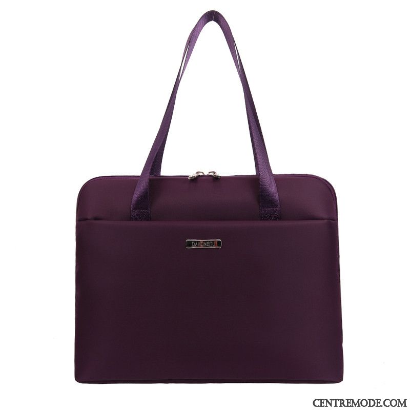 Sac À Main Femme Tissu Portable Loisir Mode Homme Mallette Violet