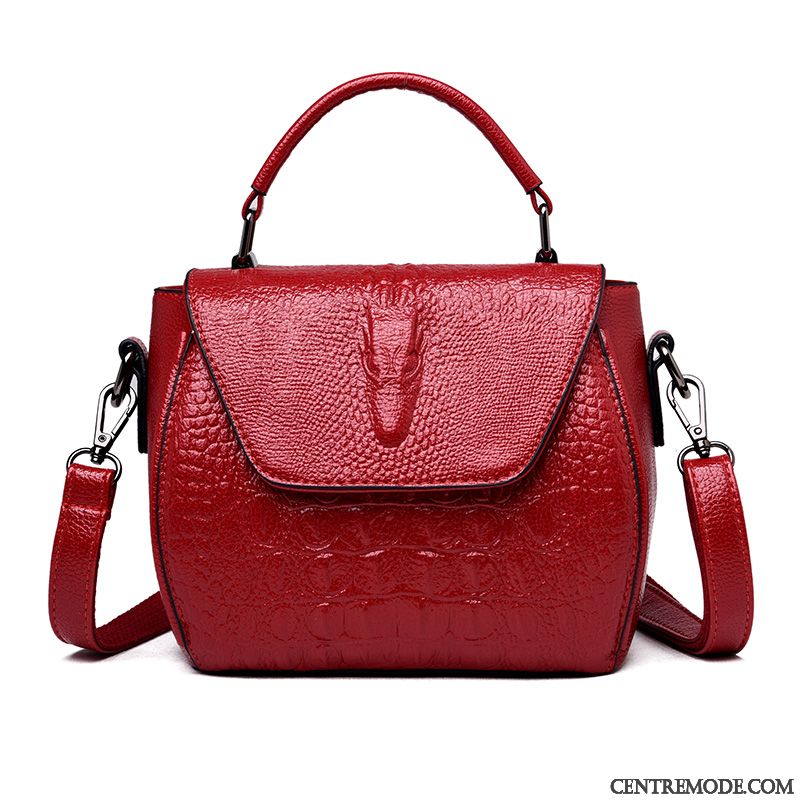 Sac À Main Femme Été Simple All-match Crocodile Modèle Mode Petit Or