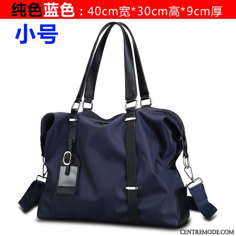 Sac À Main Homme Grande Capacité Mallette Loisir Sac Poitrine Sacs À Bandoulière Voyage Bleu