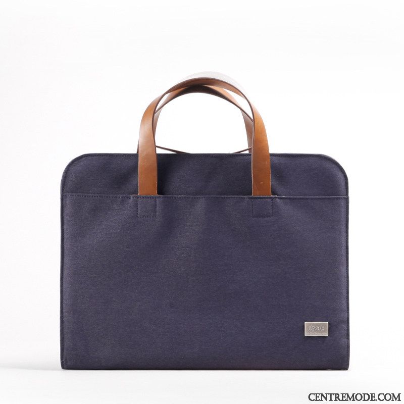 Sac À Main Homme Mode Mallette Toile Loisir Voyage Grande Capacité Gris