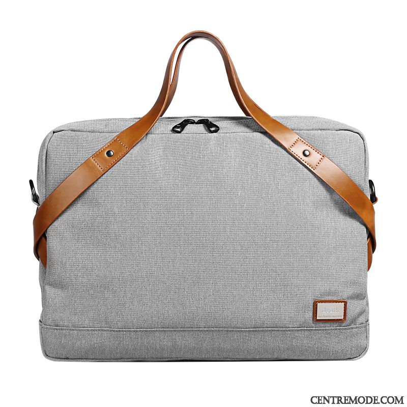 Sac À Main Homme Mode Sacs À Bandoulière Loisir Entreprise Ensemble De Fichiers Sac D'ordinateur Portable Gris