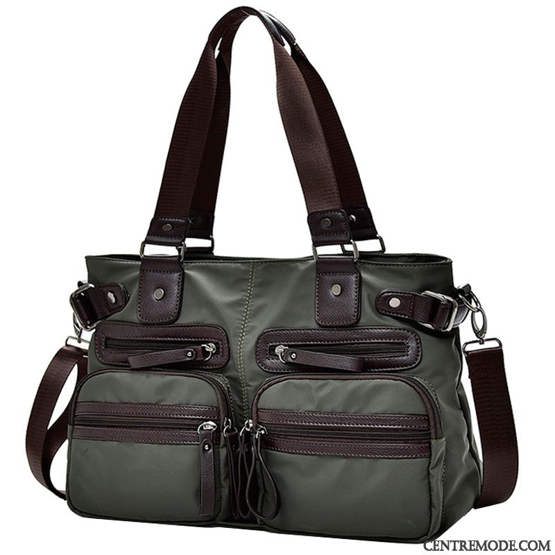 Sac À Main Homme Sac De Messager Sacs À Bandoulière Voyage Loisir Aptitude Nylon Vert