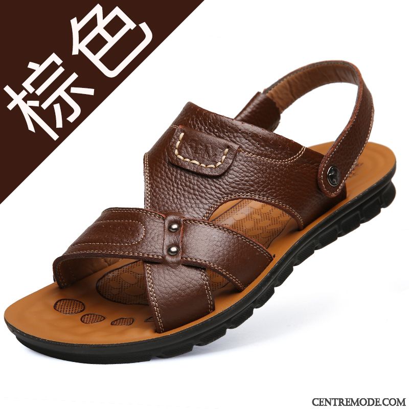 Sandales De Marque Homme Olive Verte Rose Saumon, Sandales Mode Homme Pas Cher
