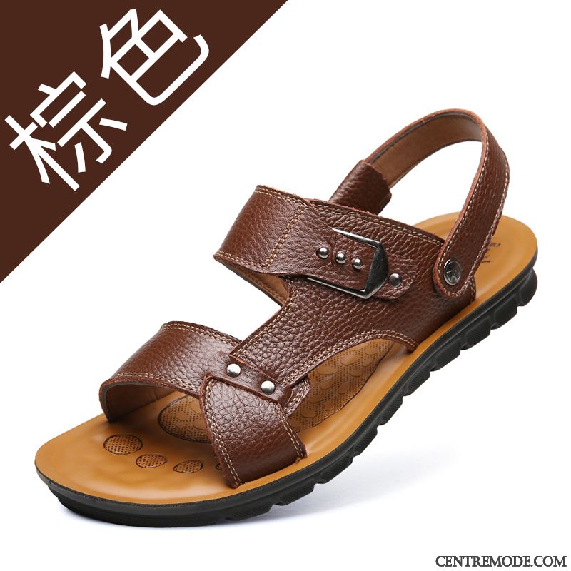 Sandales De Marque Homme Olive Verte Rose Saumon, Sandales Mode Homme Pas Cher
