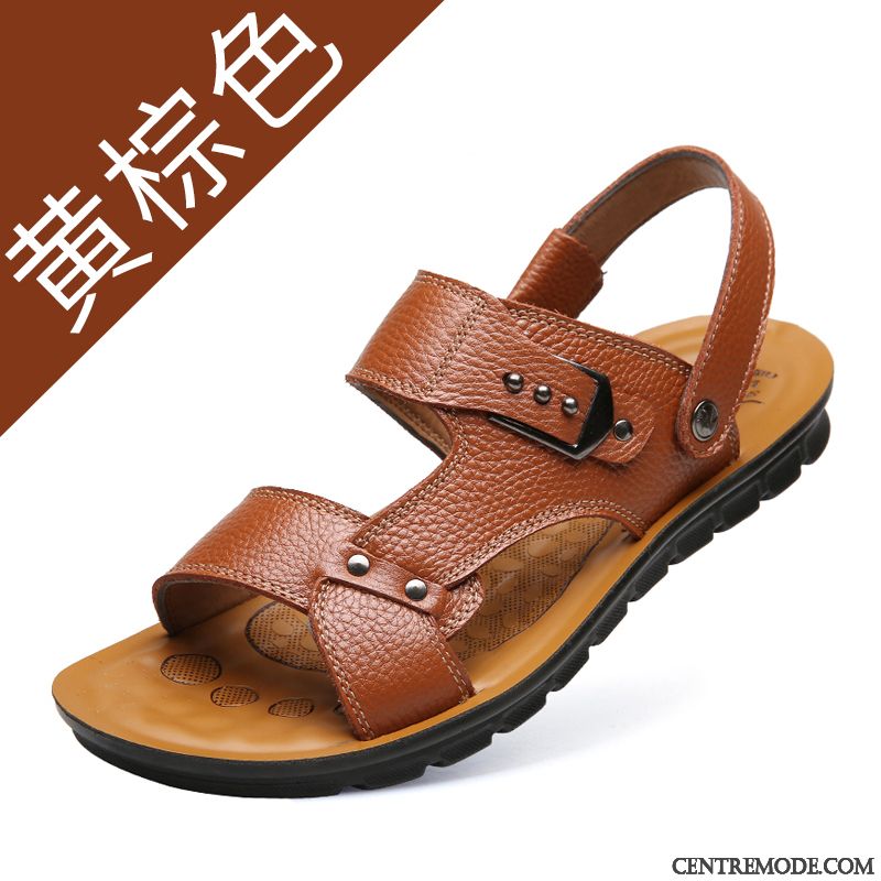 Sandales De Marque Homme Olive Verte Rose Saumon, Sandales Mode Homme Pas Cher