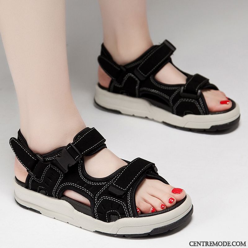 Sandales En Cuir Femme Seashell Darkviolet, Sandales Cuir Femme Soldes