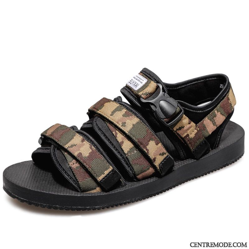 Sandales Homme Décontractée Camouflage Semelle Doux Tous Les Assortis Tendance Été