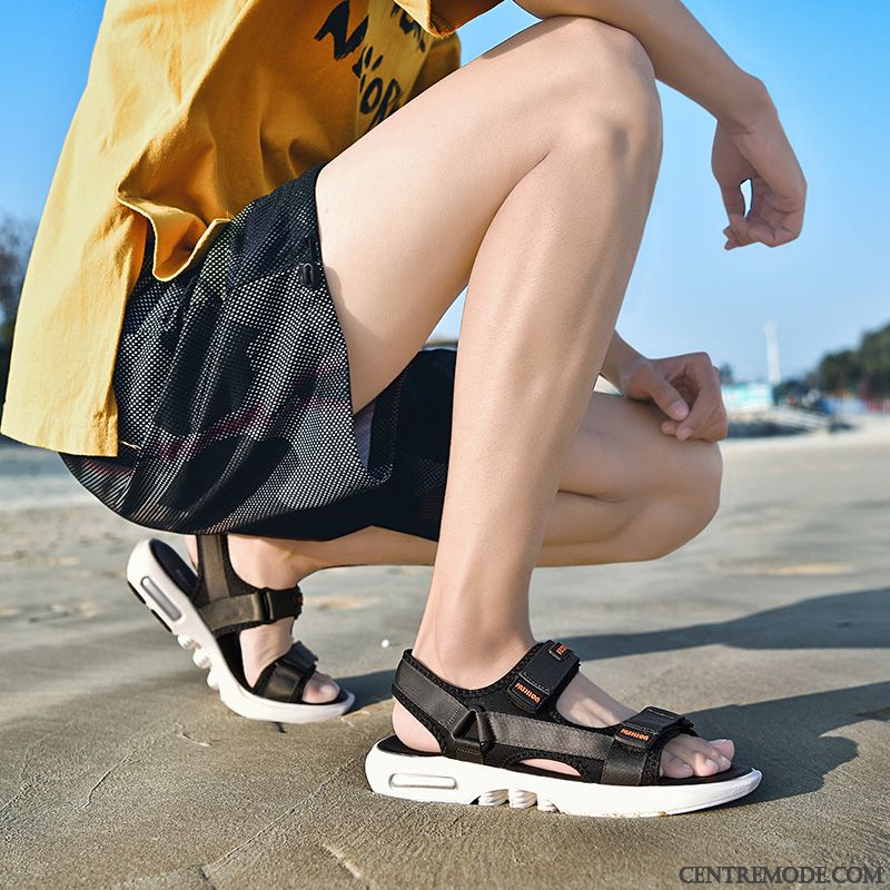 Sandales Homme Tendance Étudiant Décontractée Antidérapant Tongs Chaussons Plage Gris