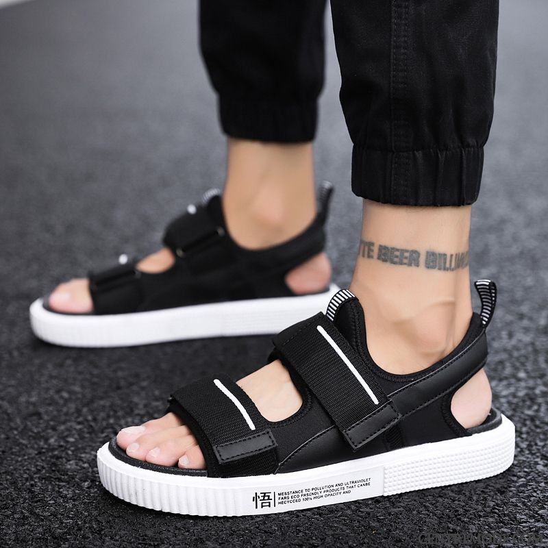 Sandales Homme Été Tendance Étudiant Mode Outwear Jeunesse Gris