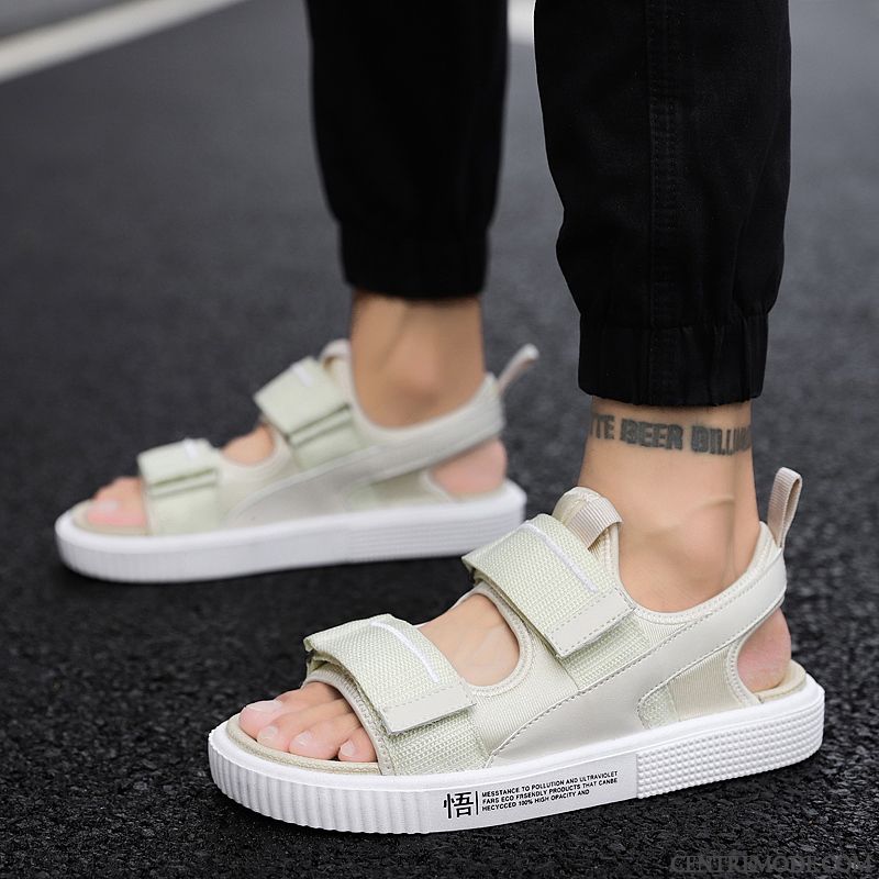 Sandales Homme Été Tendance Étudiant Mode Outwear Jeunesse Gris