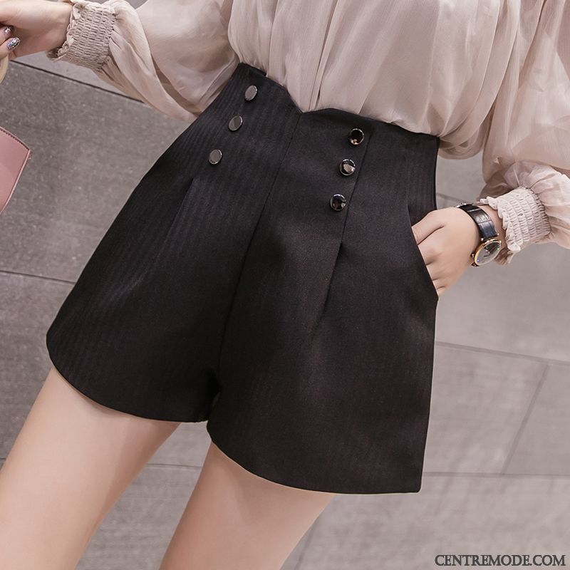 Shorts Femme Haute Cintrée Été Printemps A Lettre Pantalon Baggy