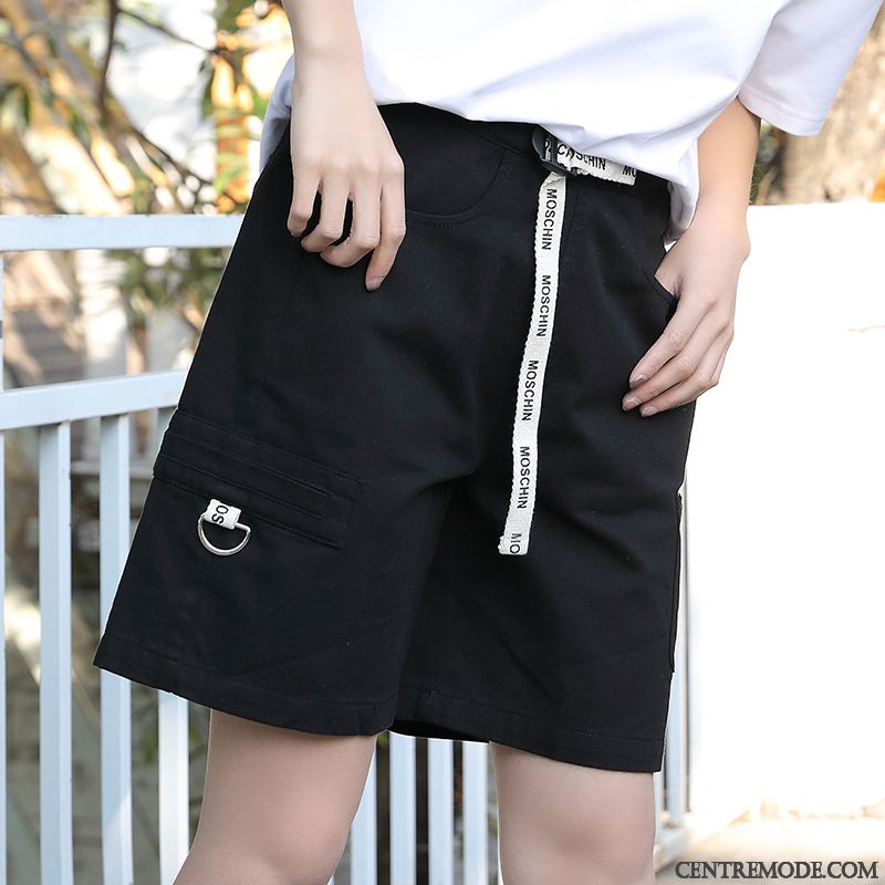 Shorts Femme Printemps Fille Été Jambe Droite Étudiant Cargo Vert