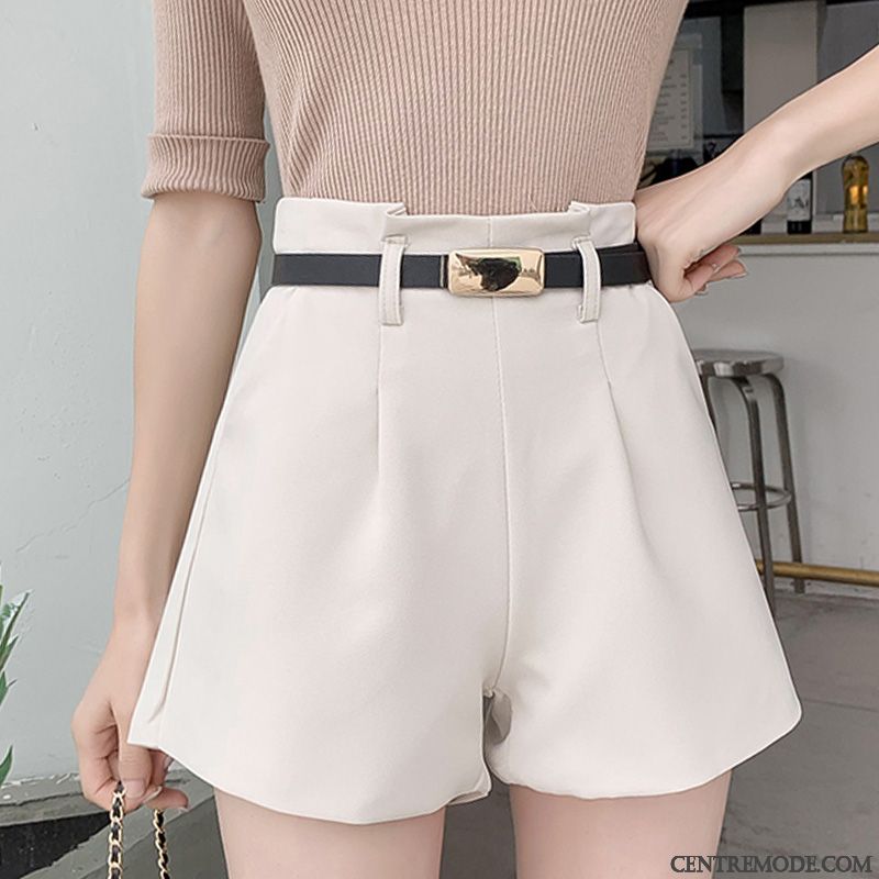 Shorts Femme Tempérament Mode Costume Été Haute Cintrée Printemps Gris