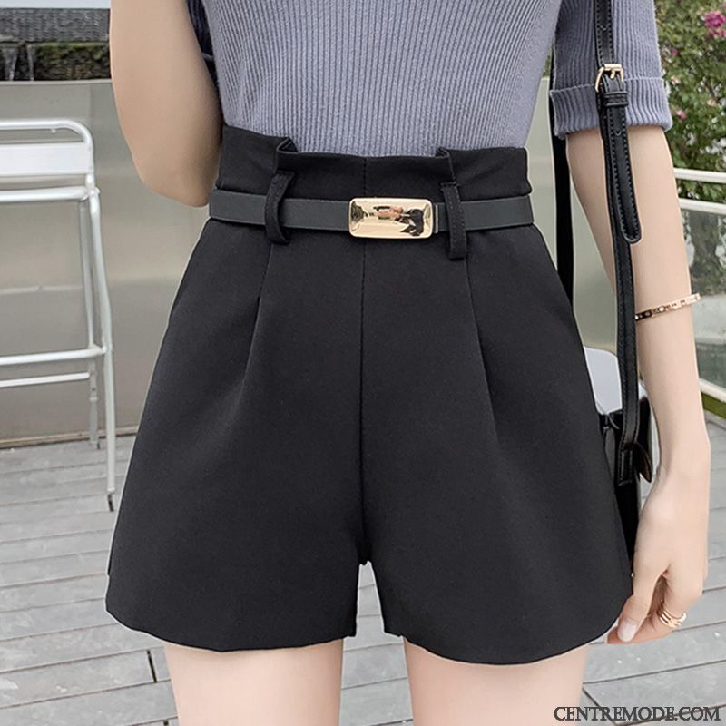 Shorts Femme Tempérament Mode Costume Été Haute Cintrée Printemps Gris