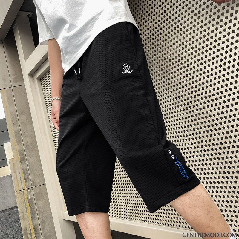 Shorts Homme Baggy Plage Tendance Sport Décontractée Cargo Noir