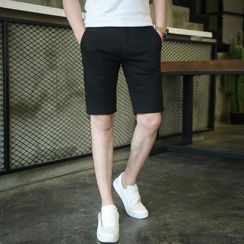 Shorts Homme Baggy Tendance Jambe Droite Cinquième Pantalon Décontractée Légère Bleu Marin