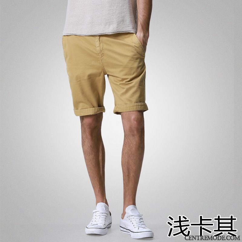 Shorts Homme Cinquième Pantalon Tendance Septième Pantalon Baggy Décontractée Sport Violet Clair