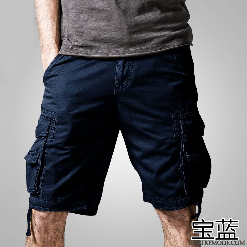 Shorts Homme Décontractée Cinquième Pantalon Kaki Sport Grande Taille Été