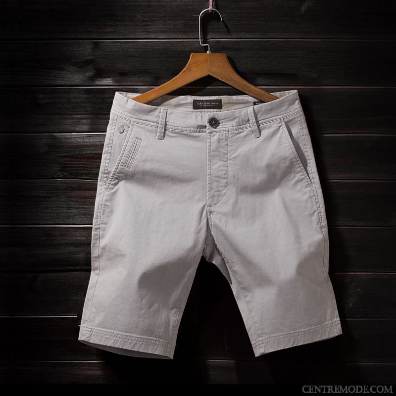 Shorts Homme Décontractée Tendance Cinquième Pantalon Jeunesse Été Slim Noir