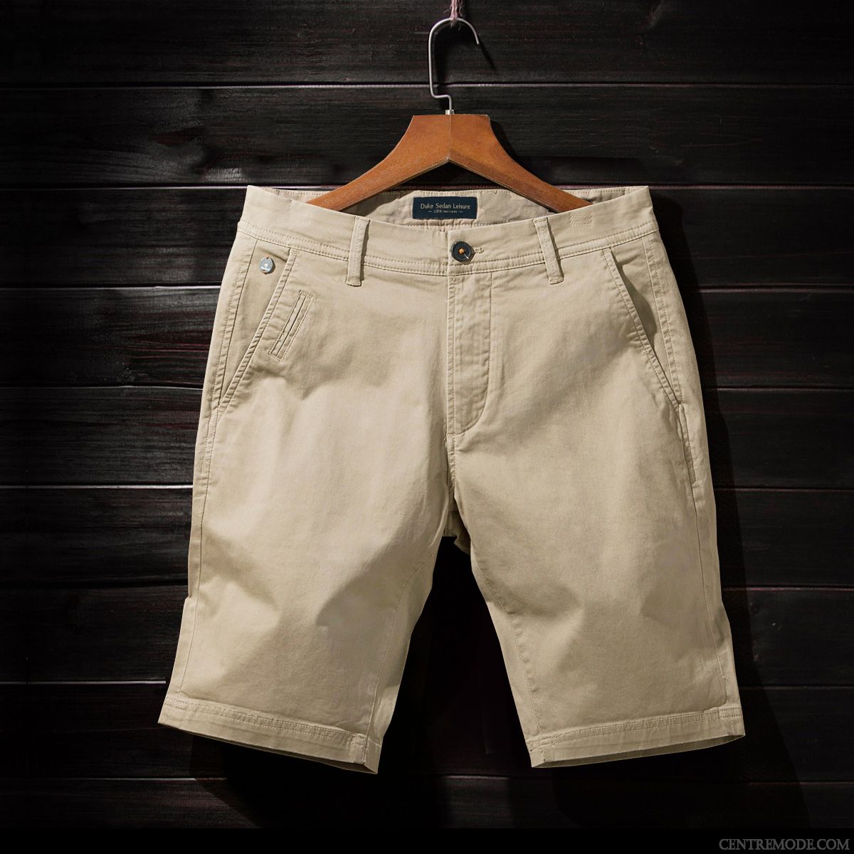 Shorts Homme Décontractée Tendance Cinquième Pantalon Jeunesse Été Slim Noir