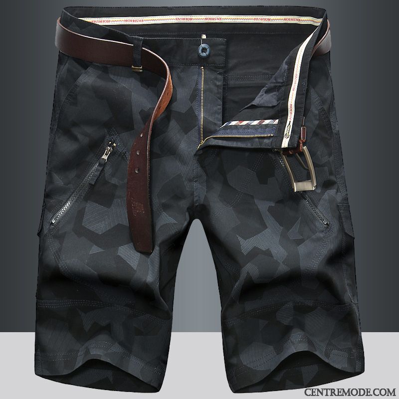Shorts Homme Grande Taille Légère Cinquième Pantalon Sport Baggy Été Bleu
