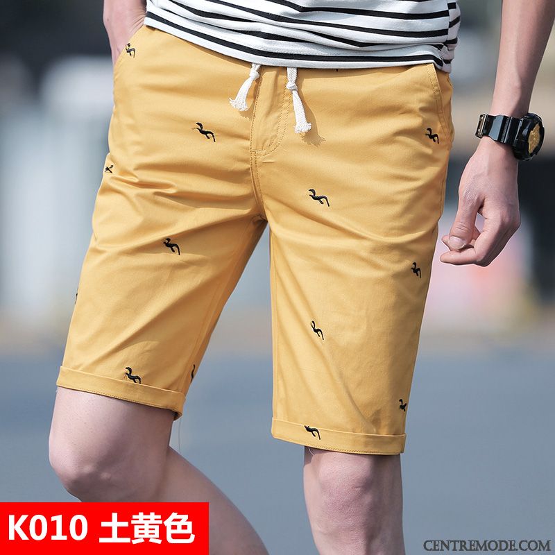 Shorts Homme Grande Taille Pantalon Cargo Baggy Pantalons Marque De Tendance Les Pantalons De Survêtement Rouge