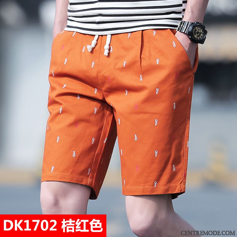 Shorts Homme Grande Taille Pantalon Cargo Baggy Pantalons Marque De Tendance Les Pantalons De Survêtement Rouge