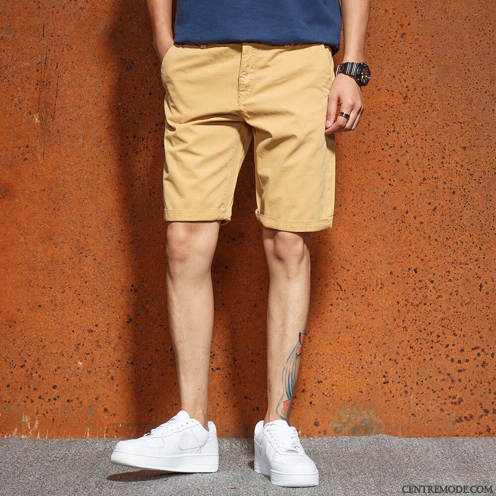 Shorts Homme Gros Cinquième Pantalon Baggy Été Décontractée Jambe Droite