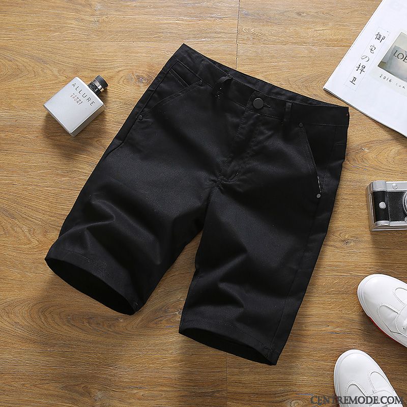 Shorts Homme Les Adolescents Slim Été Coton Bio Tendance Décontractée Rouge Vert Clair
