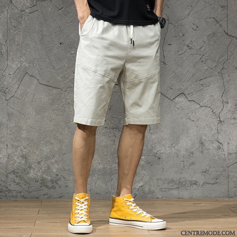 Shorts Homme Légère Pantalon Été Tendance Baggy Cinquième Pantalon