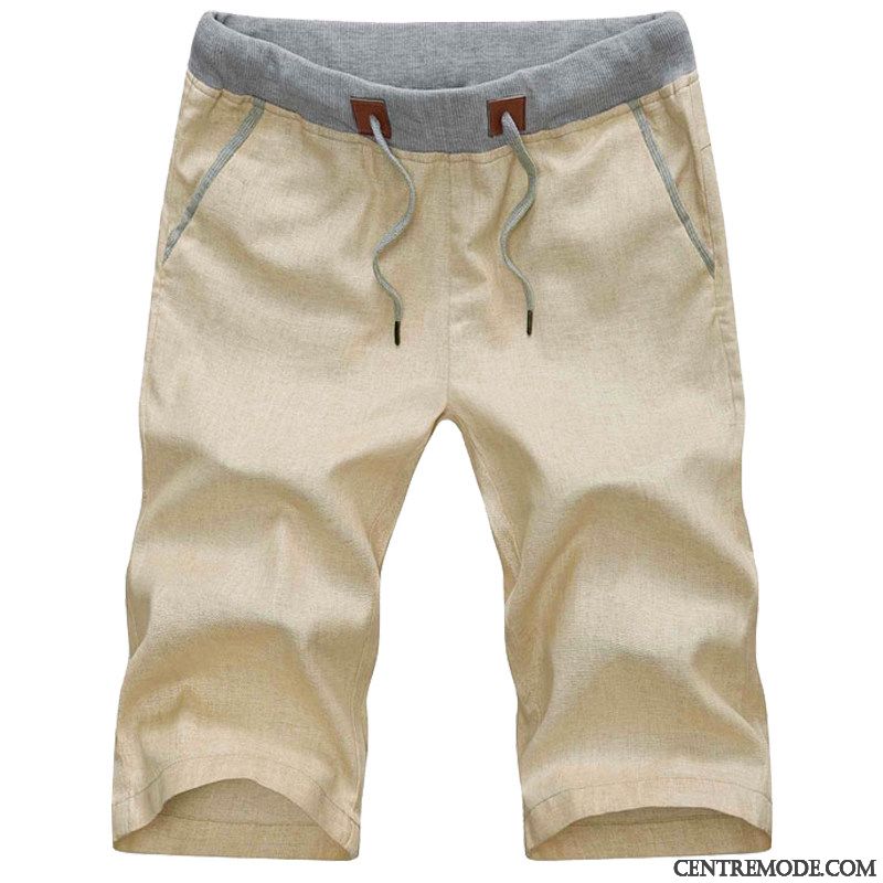 Shorts Homme Pantalon Kaki Plage Septième Pantalon Grande Taille Décontractée