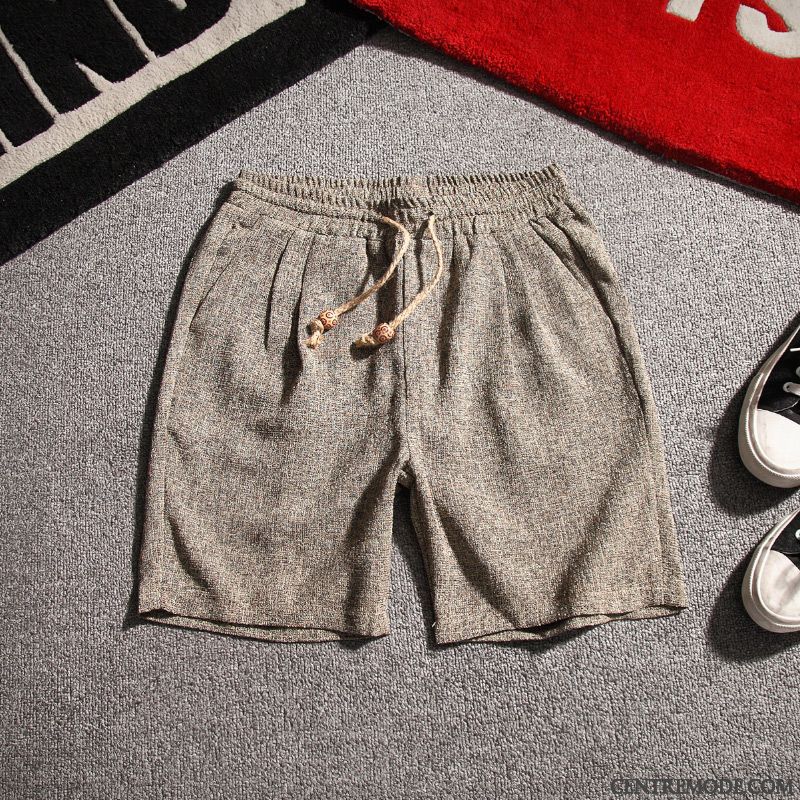 Shorts Homme Plage Été Décontractée Baggy Légère Tendance Noir
