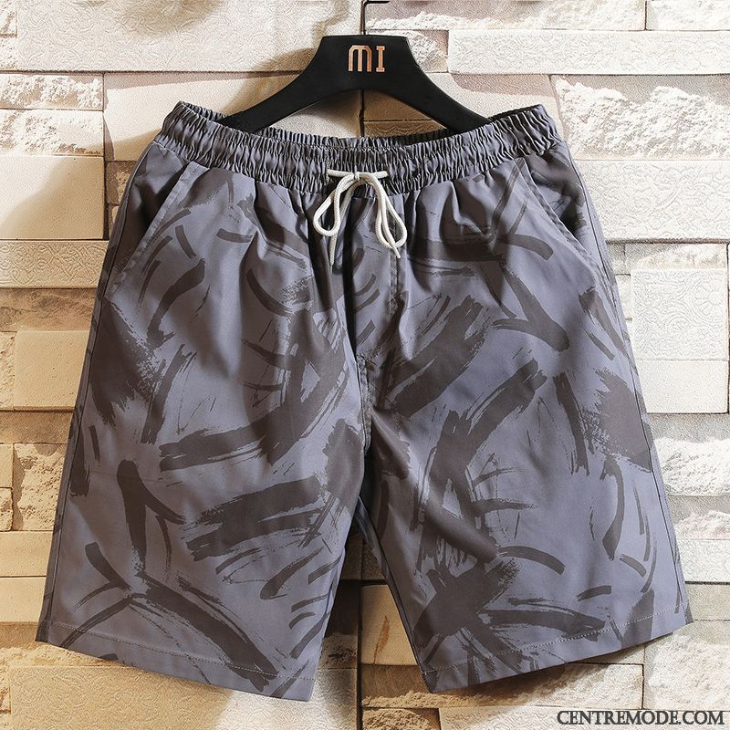 Shorts Homme Tendance Kaki Marque De Tendance Camouflage Grande Taille Graisse Dégradé