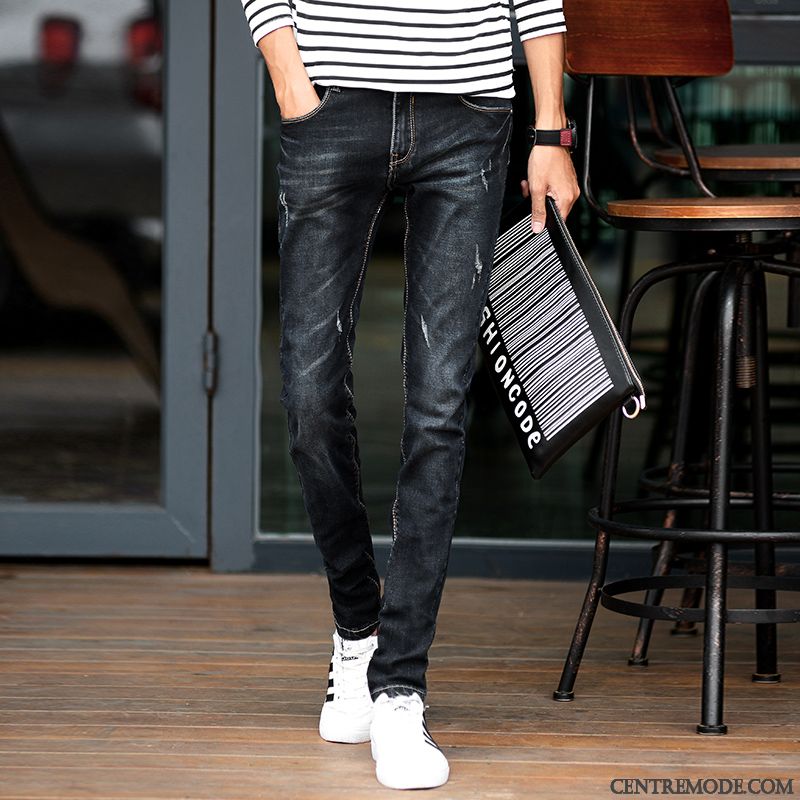 Skinny Jeans Homme Blanc D'huître Gris Ardoise, Jean Coupe Skinny Homme