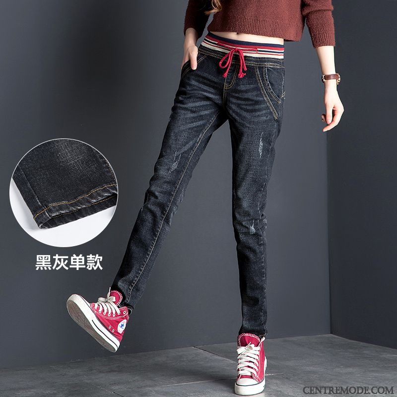 Slim Pantalon Femme Bordeaux Bronzage, Jean Slim Délavé Femme En Vente
