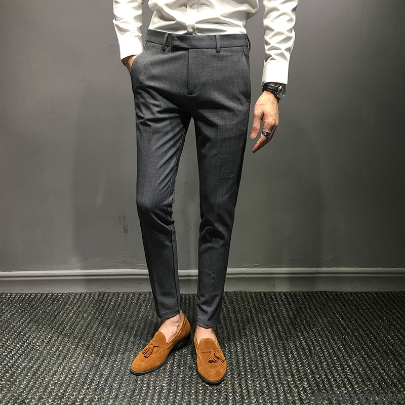 Solde Pantalon Homme Beige Crème, Pantalon Mode Gris Soldes
