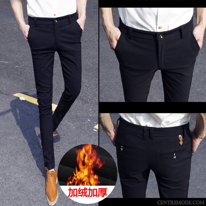 Solde Pantalon Homme, Pantalon Homme Lin Noir Blanc D'huître