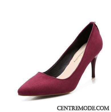 Soldes Escarpins Femme Saumon Vert Émeraude, Escarpin Noir Talon Epais Pas Cher Soldes