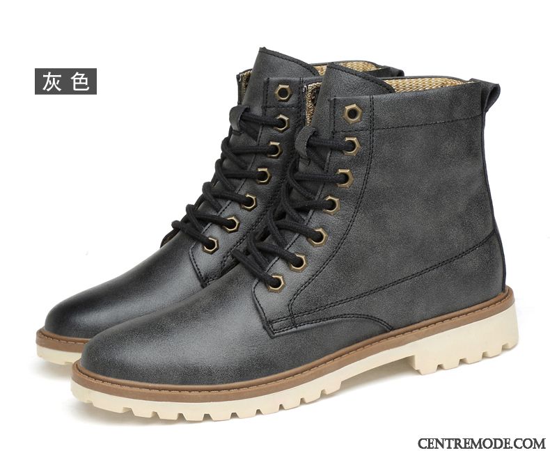 Style De Bottes Homme Gris Charbon Sarcelle, Bottes Cuir Homme Pas Cher