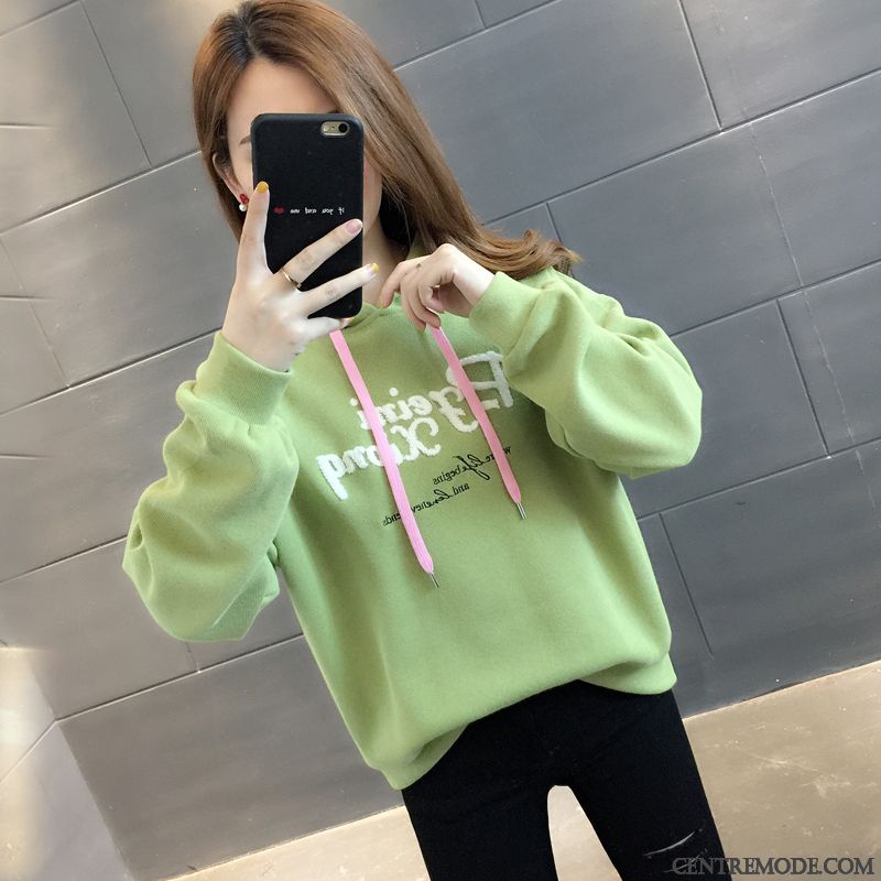 Sweat À Capuche Femme Dame L'automne Tendance Légère Printemps Hoodies Rose