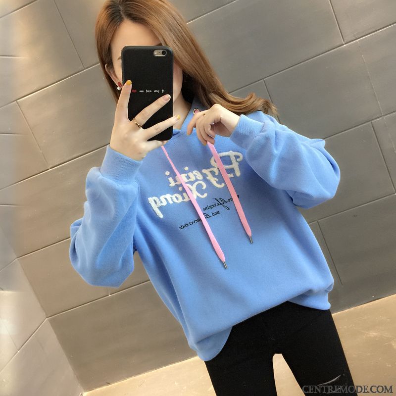 Sweat À Capuche Femme Dame L'automne Tendance Légère Printemps Hoodies Rose