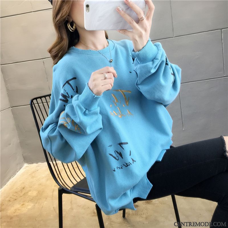 Sweat À Capuche Femme Grande Taille Légère Tendance Graisse Baggy Une Veste Rose