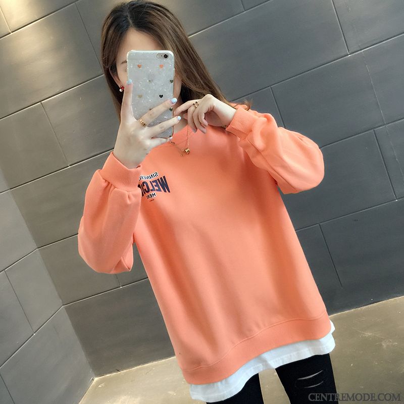 Sweat À Capuche Femme Hoodies L'automne Une Veste Légère Baggy Manteau Rose