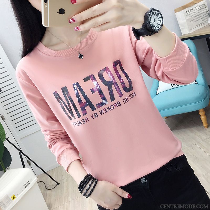 Sweat À Capuche Femme Manteau Hoodies Baggy Légère Une Veste Tendance Rose