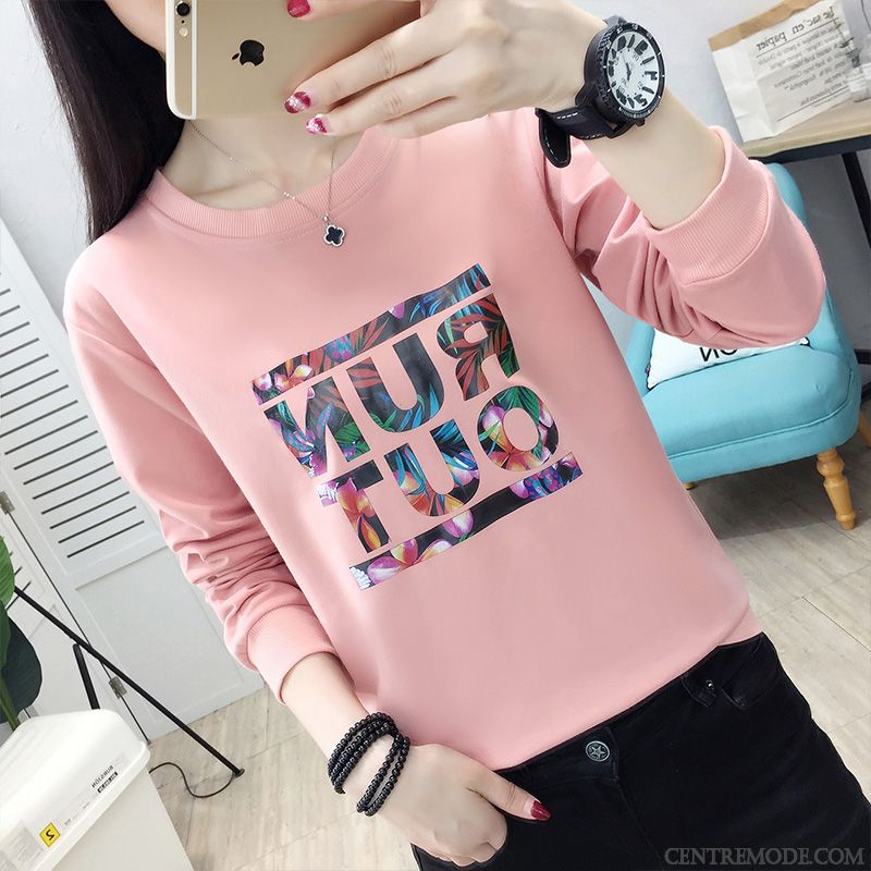 Sweat À Capuche Femme Manteau Hoodies Baggy Légère Une Veste Tendance Rose