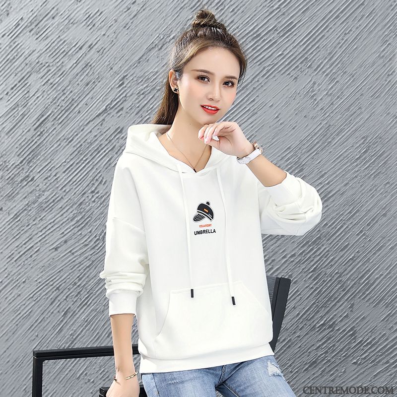 Sweat À Capuche Femme Printemps Une Veste Coton Bio Tendance Légère Baggy Jaune