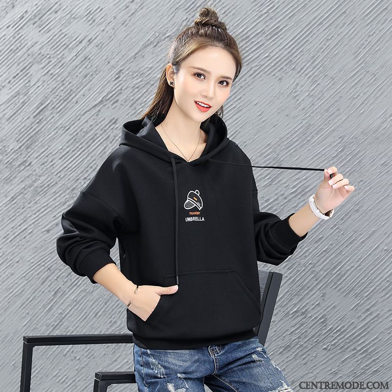 Sweat À Capuche Femme Printemps Une Veste Coton Bio Tendance Légère Baggy Jaune