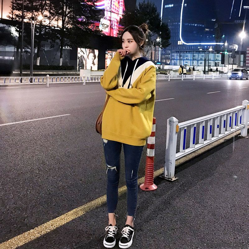 Sweat À Capuche Femme Pull L'automne Manteau Mode Hoodies Baggy Rouge