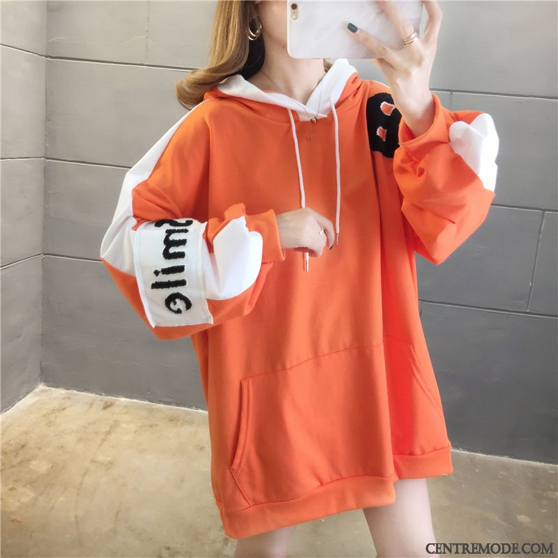 Sweat À Capuche Femme Tendance Baggy Une Veste Graisse Gros Hoodies Blanc