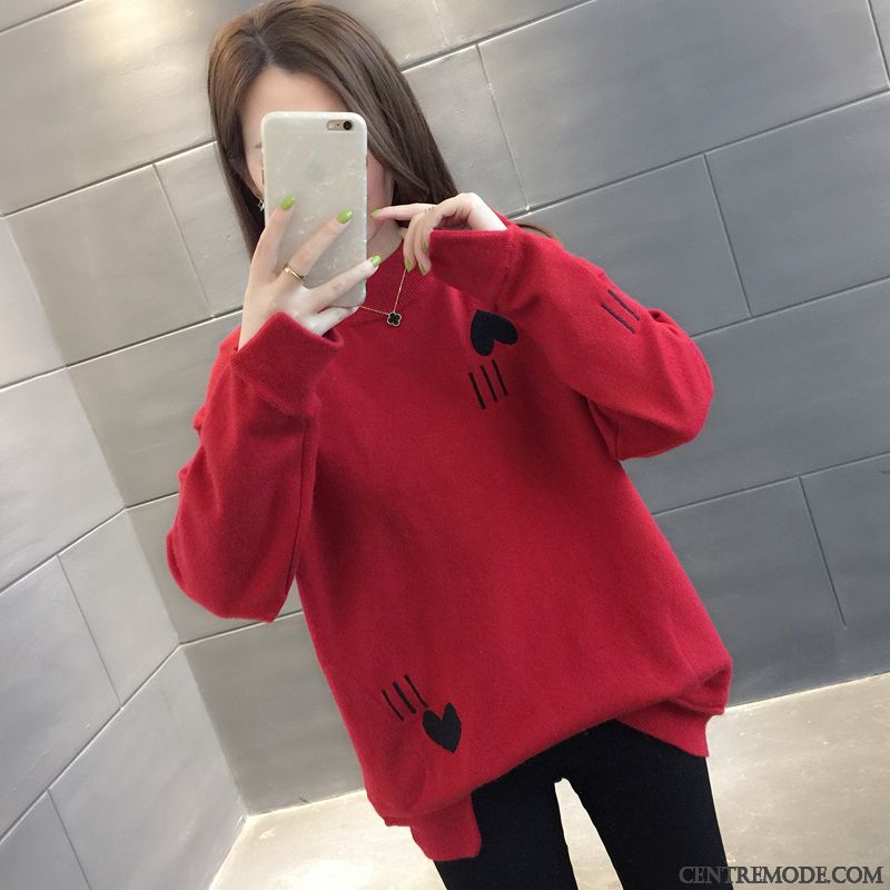Sweat À Capuche Femme Tendance Mode L'automne Baggy Une Veste Hiver Blanc Rouge